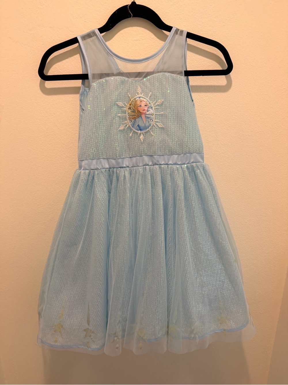 Disney Light Blue Sparkle Tulle Dress with Princess Motif